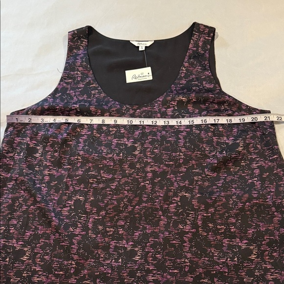 Reitmans Top Blouse Tank Top Black and Purple Sleeveless Satin Women's Size XL - Picture 7 of 10